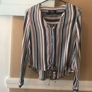 Lulus XS striped shirt